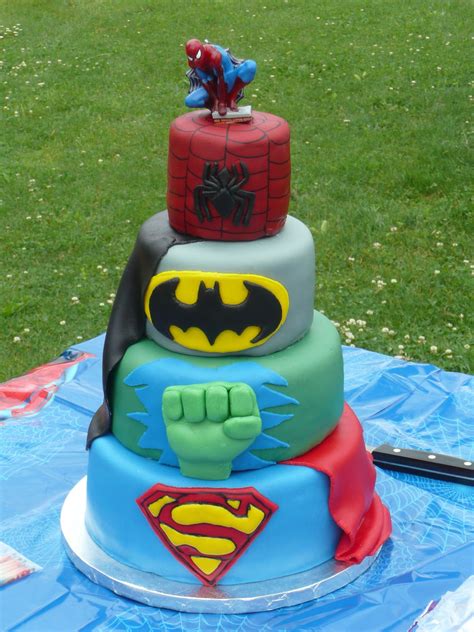 Super Hero Birthday Cake Superhero Birthday Cake