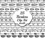 Clipart Border Borders Tribal Doodle Dividers Doodles Aztec Indian Feather sketch template