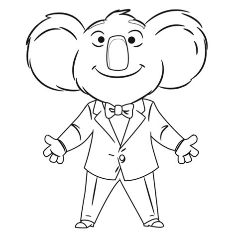 sing characters  ash johnny meena mike  coloring pages