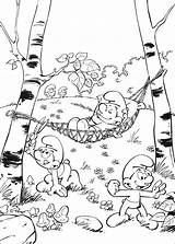 Smurfs Coloring Pages Smurf sketch template