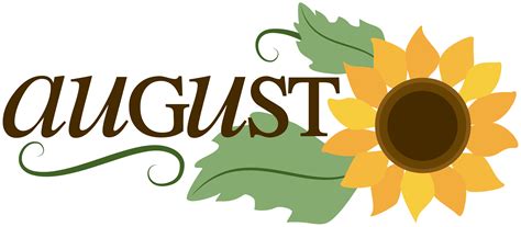 august calendar clip art customize  print