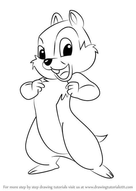 step  step   draw chip  chip  dale drawingtutorials