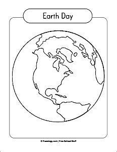 earth day globe coloring page freeology