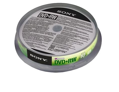 Sony Dvd Rw 4 7gb 4x Speed 120min Rewritable Dvd Disc Spindle Pack 10