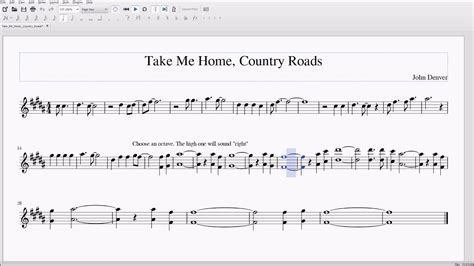 Take Me Home Country Roads Alto Bari Sax Sheet Music Youtube