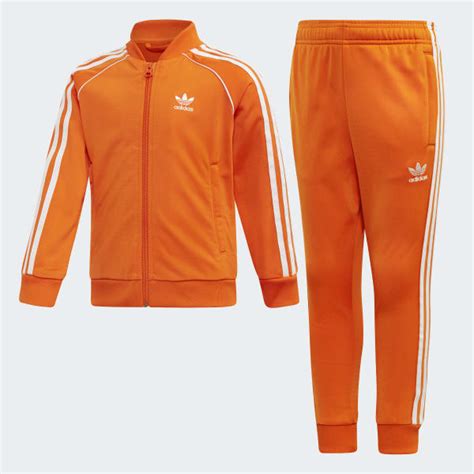 Adidas Sst Tracksuit Orange Adidas Uk