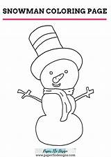 Snowman Flo Paperflodesigns sketch template