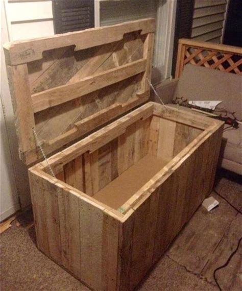 diy pallet wood chest pallet trunk pallet furniture plans