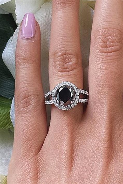 unique black diamond engagement rings   perfect proposal
