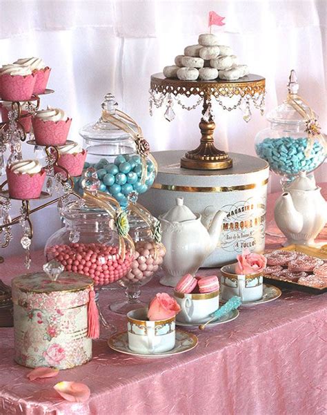 tea party dessert display eyecandycelebrationscom girls tea party
