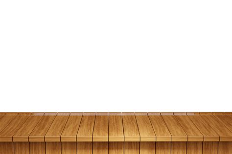 wooden table wood table top front view  render isolated  png