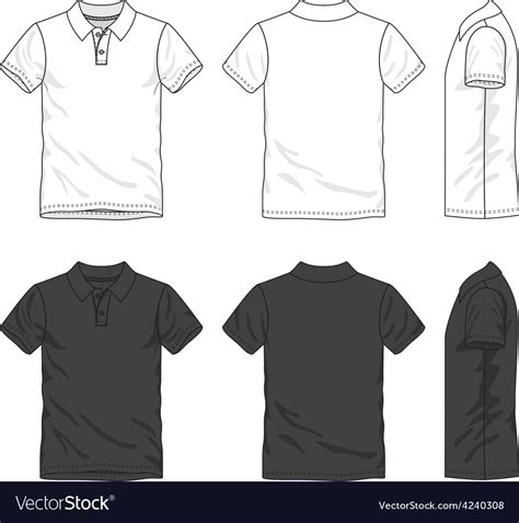 Polo Shirt Blank Template