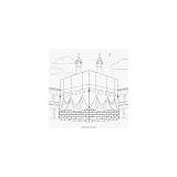 Coloring Pages Kabah Mosque Religious sketch template