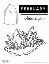 Birthstone Geology February Minerals Mineralogy Birthstones sketch template