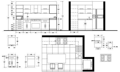 L Shape Kitchen Working Drawing In Dwg Autocad File Cadbull