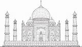 Mahal Taj Drawing Sketch Mosque Masjid Pencil India Transparent Citypng sketch template