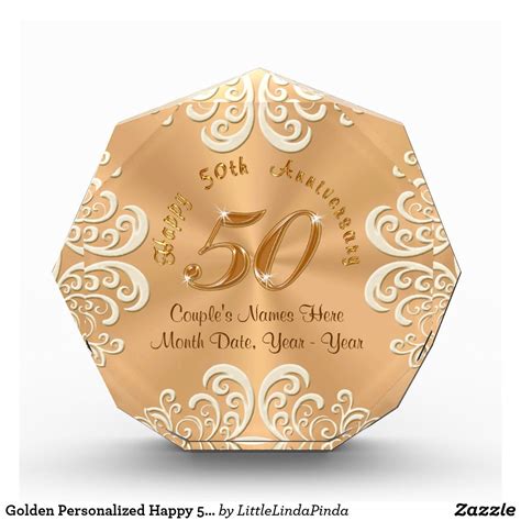 golden personalized happy  anniversary gifts zazzle golden wedding anniversary gifts