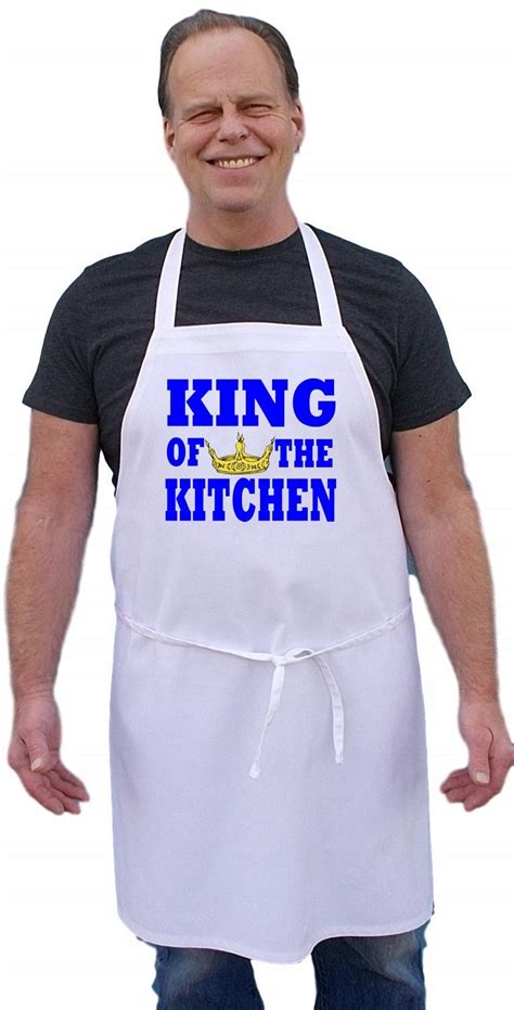 Novelty Cooking Apron King Of The Kitchen Aprons For Men Full Etsy
