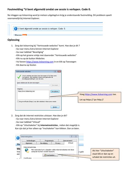 foutmelding  bent afgemeld omdat uw sessie  verlopen code