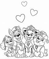 Patrol Patrouille Valentin Ausdrucken Imprimer Coeurs Malvorlagen Chase sketch template