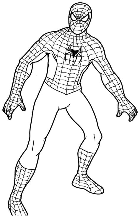 spiderman coloring pages  large images spiderman drawing