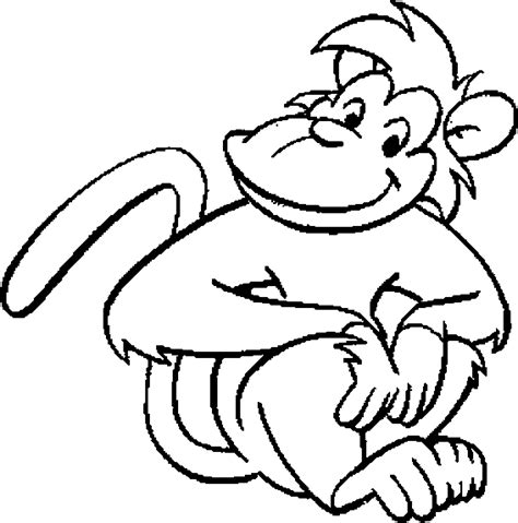 funny monkey coloring pages collections