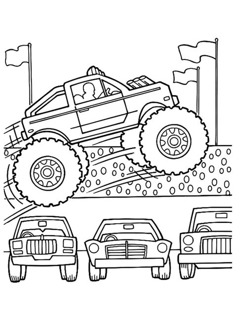 printable monster truck coloring page  kids coloring home