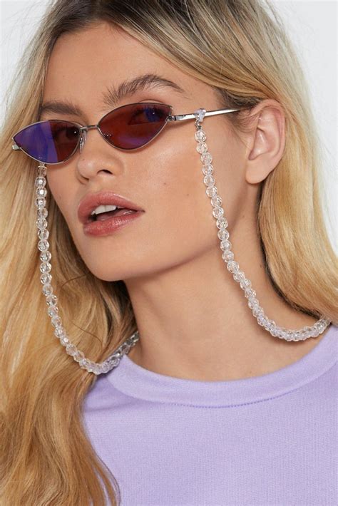 nasty gal bead it glasses chain sunglasses trends for 2019 popsugar
