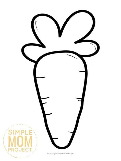 printable large medium  small carrot templates easter bunny