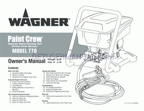 wagner  paint sprayer parts diagram reviewmotorsco