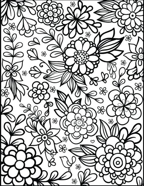 flowers coloring pages  adults printable ar