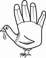 Coloring Turkey Printable Kids Pages Handprint Template Drawing Print Cooked Hand Feet Color Clipart Chicken Body Clip Templates Sketch Clipartmag sketch template