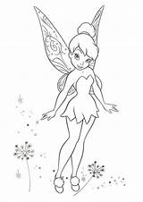 Tinkerbell Coloring Pages Print Easy Tulamama sketch template