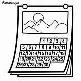 Dibujos Calendarios Almanaque sketch template