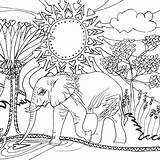 Heartland Elephant sketch template