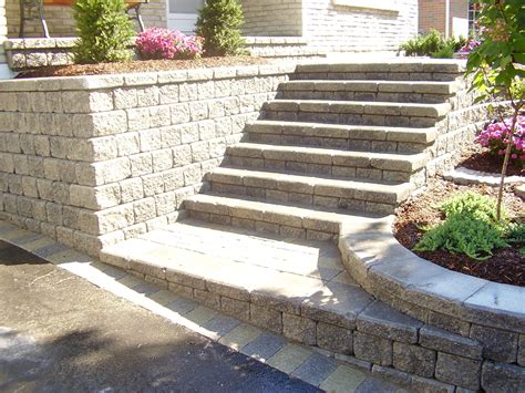 retaining wallsstairs landscaping entrance side yard landscaping