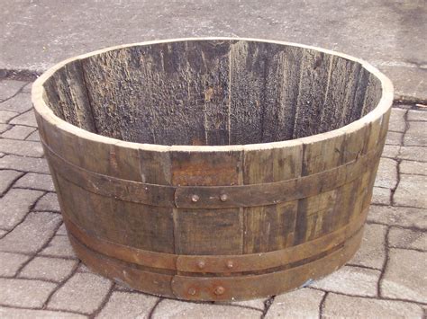 Half Oak Whisky Barrel Perfect As A Planter Or Water Feature Barrel