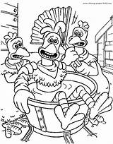 Chicken Run Coloring Pages Color Cartoon Printable Character Kids Sheets Print Book Kleurplaat Characters Sheet sketch template