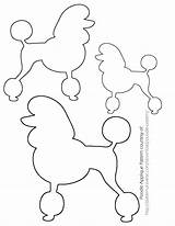Poodle Sock Ribbon Poodles Sewing 50s sketch template