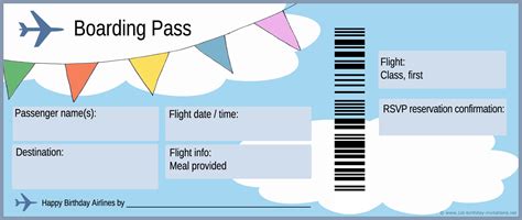 Printable Airplane Ticket Clipart United Airlines And