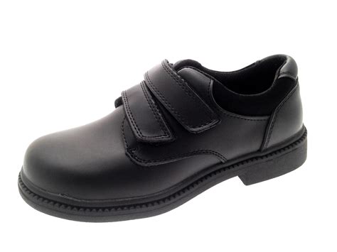 kids boys black leather school shoes lace  slip  sports trainers size uk   ebay