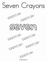 Coloring Seven Crayons Number Pages Noodle Login Twistynoodle Cursive Built California Usa Twisty Color sketch template