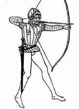 Longbow Medieval Drawing Archer Illustration English Getdrawings Longbows sketch template