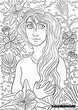 Optimimmi Värityskuvia Värityskuva Taulu Valitse Lady Flowers sketch template
