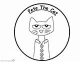 Pete Cat Coloring Printable Sticker Pages Bettercoloring Color Peaceful Book Kids sketch template