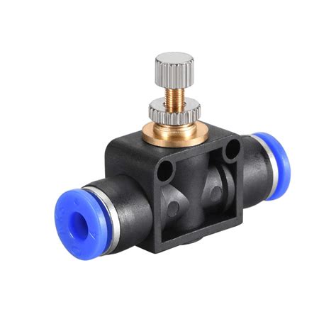 uxcell mm od pneumatic air flow control valve  push  connect fitting straight air