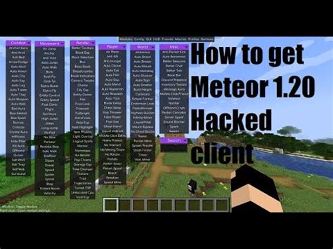 meteor  hacked client  minecraft youtube