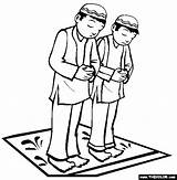 Islamic Coloring Pages Praying Kids Ramadan Islam Muslim Cartoon Crafts Prayer Colouring Arabic Studies Salat Color Activities صلاه Alphabet Book sketch template