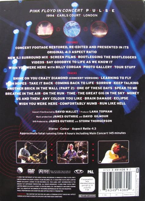 Pink Floyd Pulse Dvd Cover Scan Pink Floyd Forum