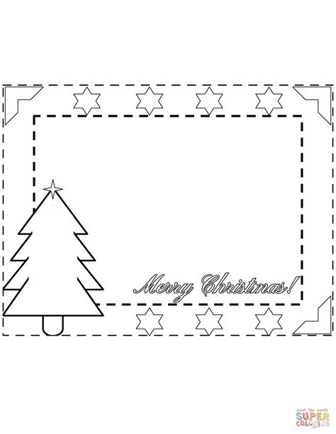 merry christmas border coloring page  printable coloring pages